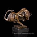 Animal Bronze Sculpture Little Cattle Home Decor Brass Statue Tpal-060